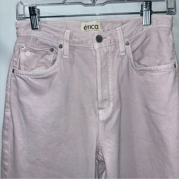 Ética Denim Tyler Vintage Straight High Waisted Jeans Pink Size 26 - Picture 8 of 15